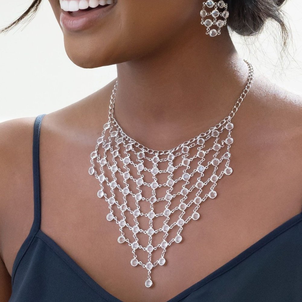 💕Luxury Touchstone Crystal Chanelle Necklace NWT